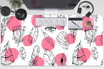 Full desk mat Feathers and dots