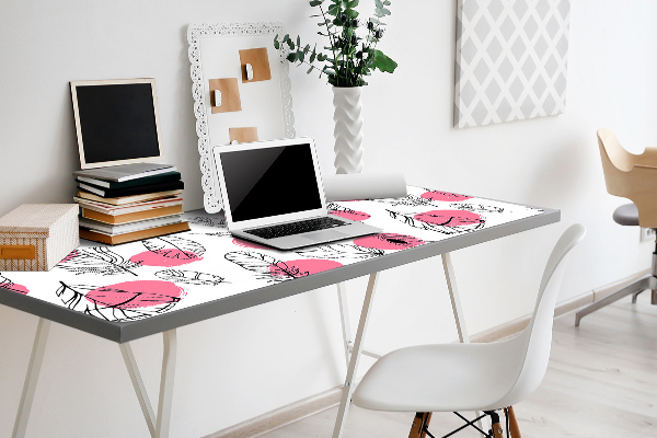 Full desk mat Feathers and dots