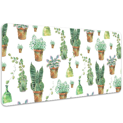 Full desk protector painted cacti