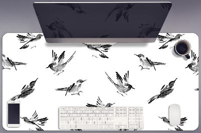 Desk pad painted sparrows