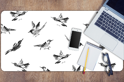 Desk pad painted sparrows