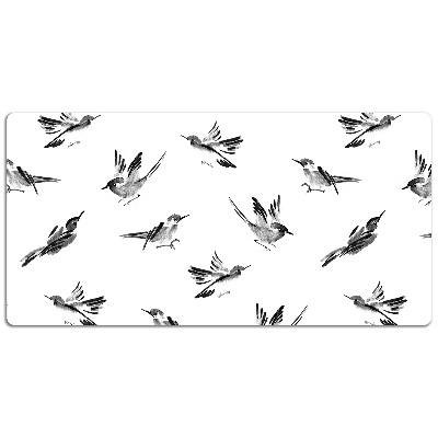 Desk pad painted sparrows