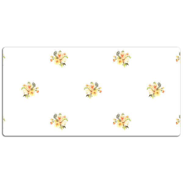 Large desk pad PVC protector mini bouquets