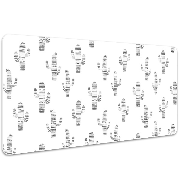 Full desk pad Cacti black and white