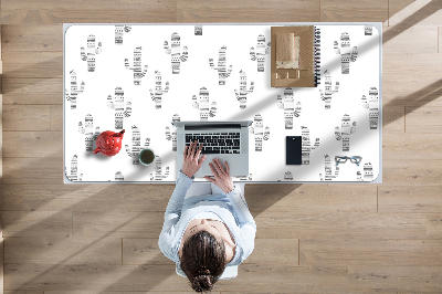 Full desk pad Cacti black and white