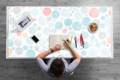 Full desk protector pastel dots