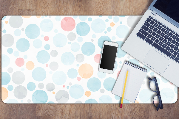 Full desk protector pastel dots