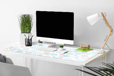 Full desk protector pastel dots