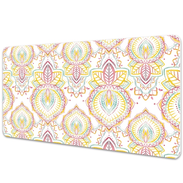 Large desk mat table protector Indian pattern