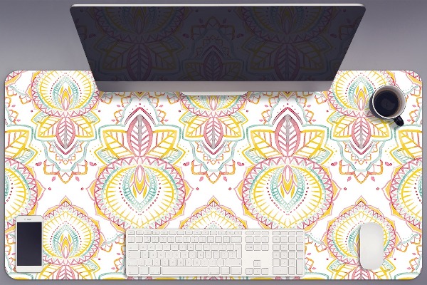 Large desk mat table protector Indian pattern