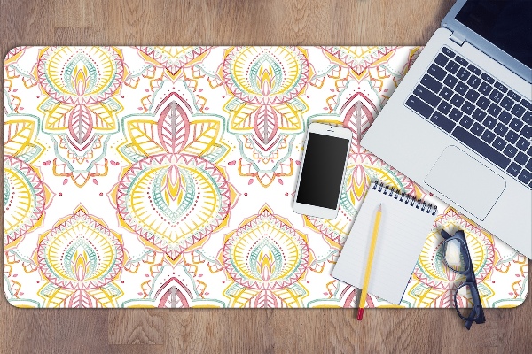 Large desk mat table protector Indian pattern