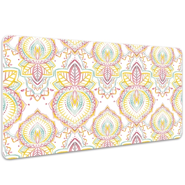 Large desk mat table protector Indian pattern