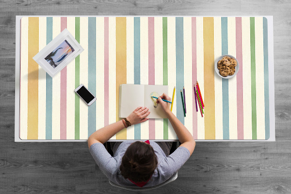 Full desk mat colored lines