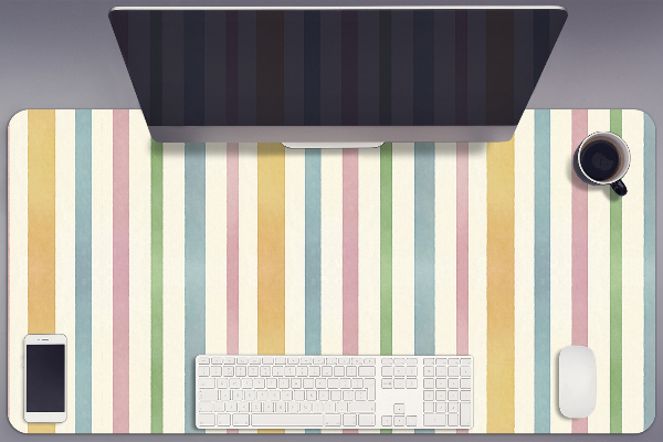 Full desk mat colored lines