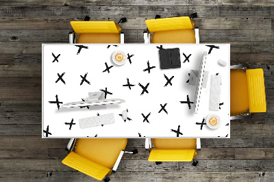 Full desk pad drawn crosses