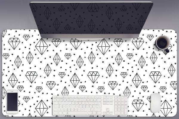 Full desk pad drawn diamonds