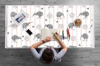 Desk pad Pattern birds kiwi