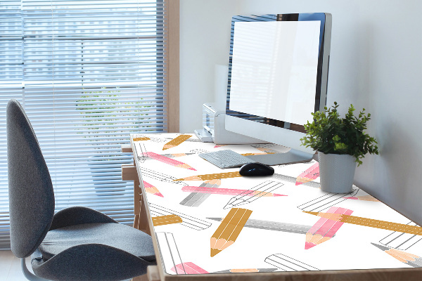 Large desk mat for children pencils Pattern