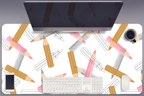 Large desk mat for children pencils Pattern