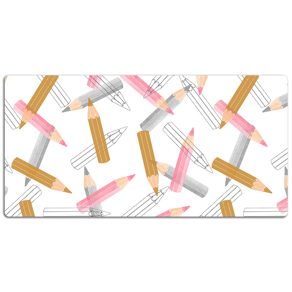 Large desk mat for children pencils Pattern