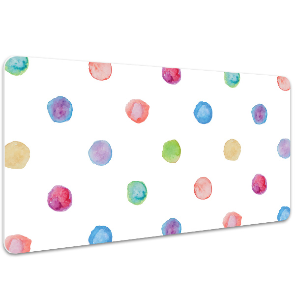 Desk pad colored dots