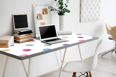 Desk pad colored dots