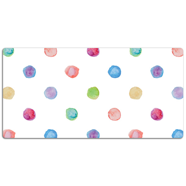 Desk pad colored dots