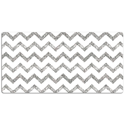 Desk pad silver zigzags