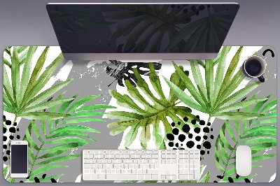 Full desk pad tropical leaves