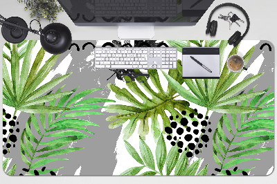 Full desk pad tropical leaves