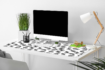 Desk mat Black and white feather