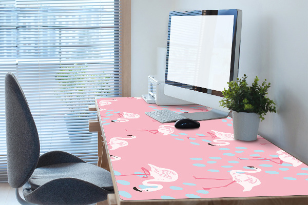 Large desk mat for children Flamingos