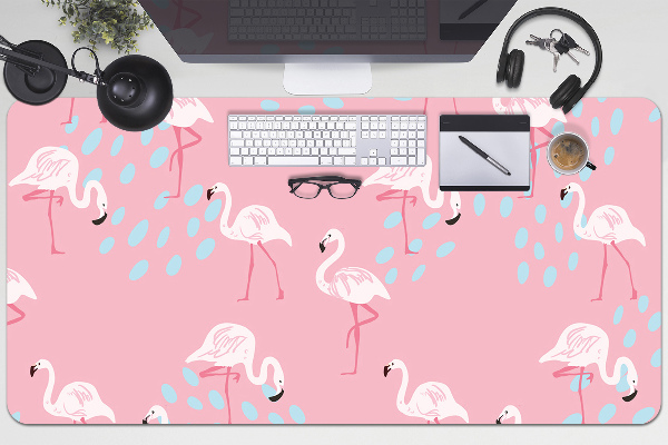 Large desk mat for children Flamingos