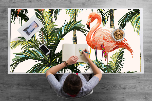 Large desk mat for children Flamingos