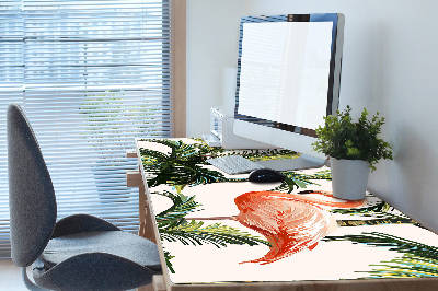 Large desk mat for children Flamingos