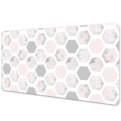 Large desk mat for children hexagons