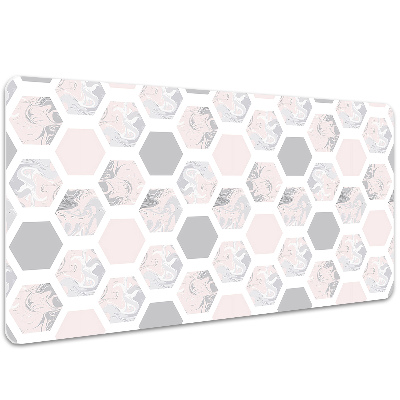 Large desk mat for children hexagons