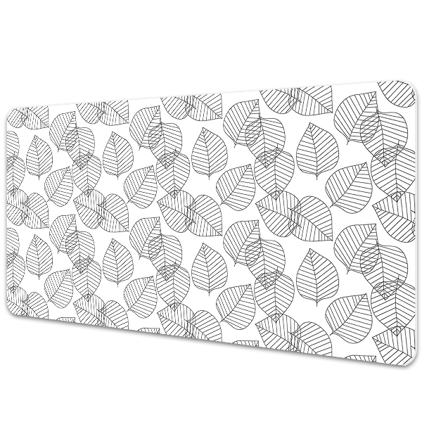 Large desk mat for children leaves pattern