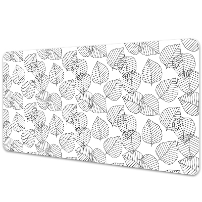 Large desk mat for children leaves pattern