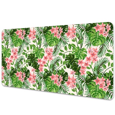 Large desk mat for children hibiscus