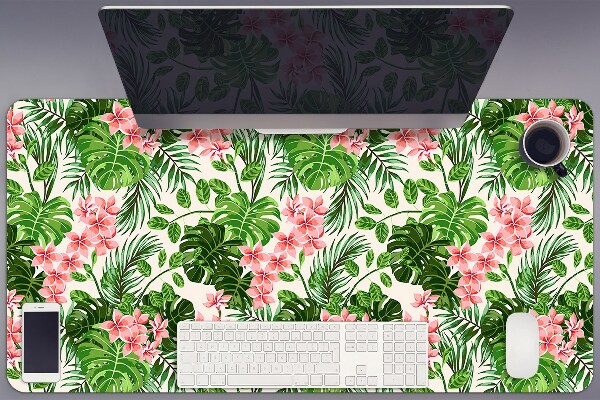 Large desk mat for children hibiscus