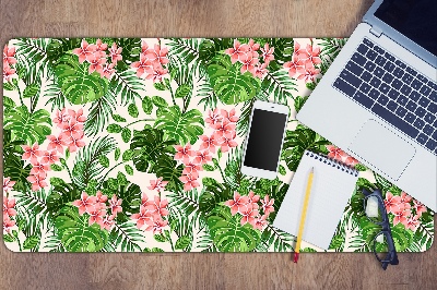 Large desk mat for children hibiscus