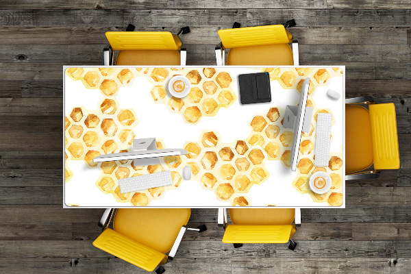 Large desk mat table protector Honeycombs