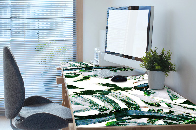 Large desk pad PVC protector palm leaves