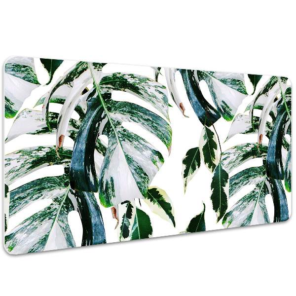 Large desk pad PVC protector palm leaves