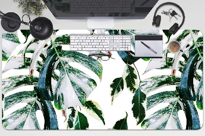 Large desk pad PVC protector palm leaves