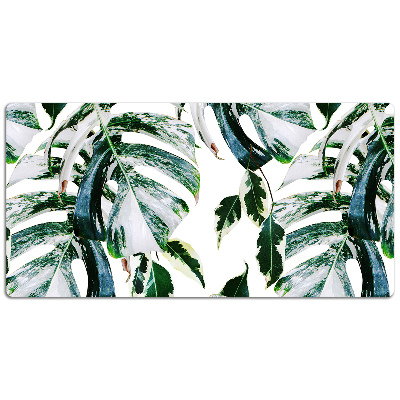 Large desk pad PVC protector palm leaves