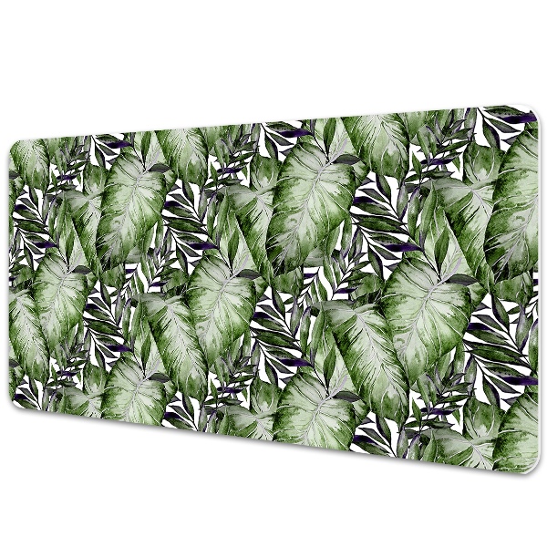 Large desk mat table protector leaf Monstera