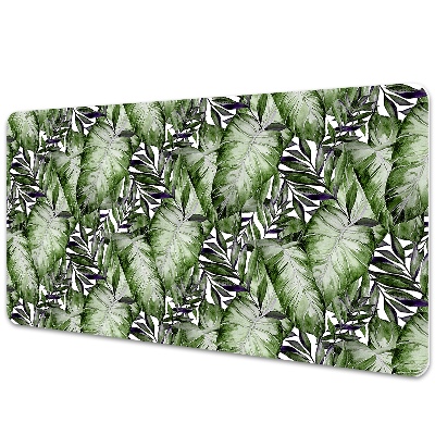 Large desk mat table protector leaf Monstera