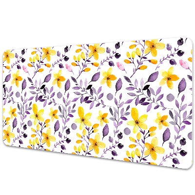 Desk mat abstract flowers